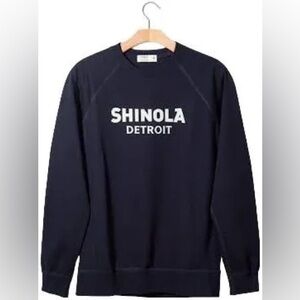 Shinola Navy Sweatshirt with White Logo